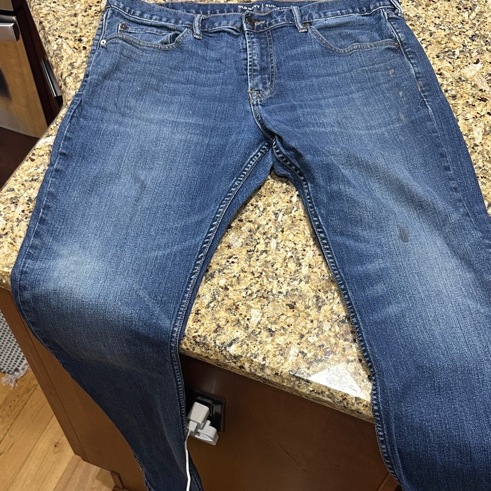 Old Navy Men's Slim Fit Distressed Denim Jeans
